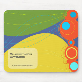Retronation Colorful Abstract Modern Art Bubbles Mouse Pad