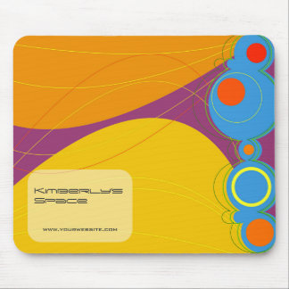 Retronation Colorful Abstract Modern Art Bubbles Mouse Pad