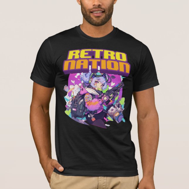 Retronation - Gamer girl T-Shirt (Front)