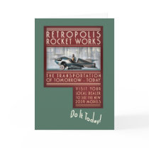 Retropolis Rocket Works Greeting Card