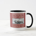 Retropolis Rocket Works Mug<br><div class="desc">With new engines for 2039 that are both more powerful and highly efficient,  the Retropolis Rocket Works proudly unveils its personal rocket ship line for the new year. Whillikers!

With improved features like better fuel economy,  streamlined styling,  and two really big guns.</div>