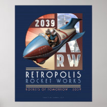 Retropolis Rocket Works poster (16x20")