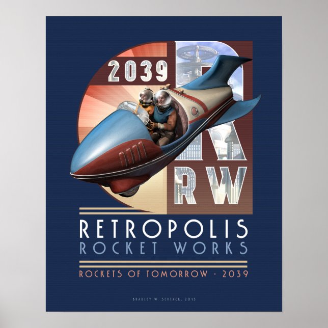 Retropolis Rocket Works poster (16x20") (Front)