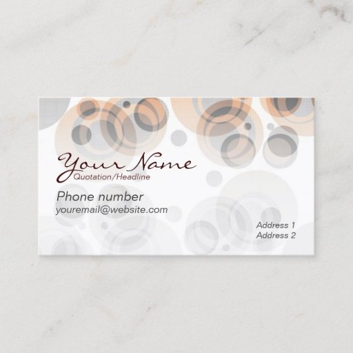 Customizable RetroRounds Business Card