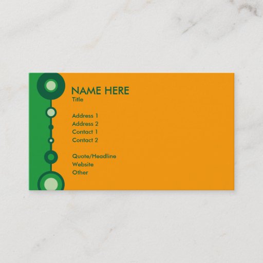 Customizable retrOs Business Cards