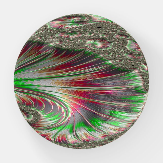 Retrospective Deepening Fractal Design 14 Paperweight (Front)