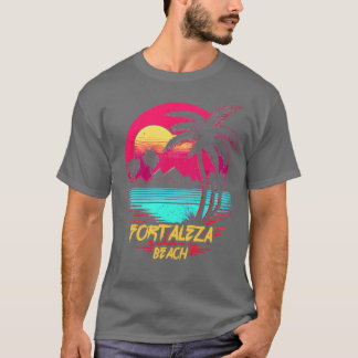 Retrowave Beach Fortaleza Beach T-Shirt