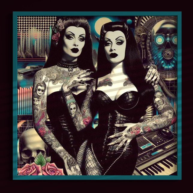 Retrowave Goth Girls Poster (Creator Uploaded)