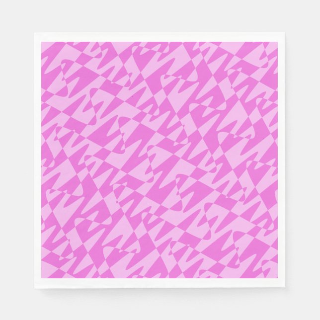 retrowave ripple - duo pink : napkins (Front)