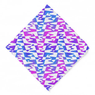 retrowave ripple - gradient twilight on white : bandana