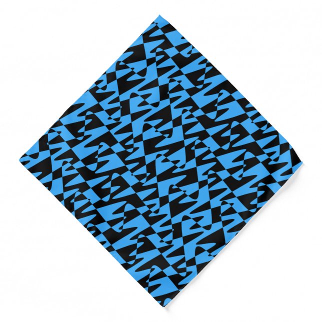 retrowave ripple - turquoise blue : bandana (Front)