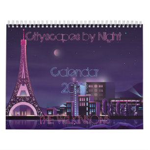 Retrowave Synthwave Cityscapes by Night 2022 Calendar