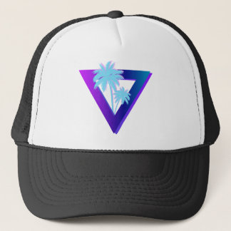 RETROWAVE SYNTHWAVE PALM TREES TRIANGLE HAT
