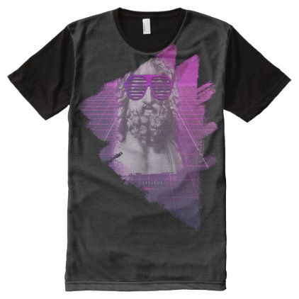 Retrowave Zeus Aesthetic T-Shirt