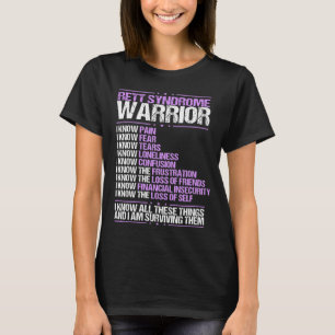 Rett Syndrome Awareness I know Pain Purple Ribbon T-Shirt