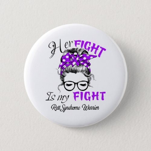 Rett Syndrome Awareness Month Ribbon Gifts Button