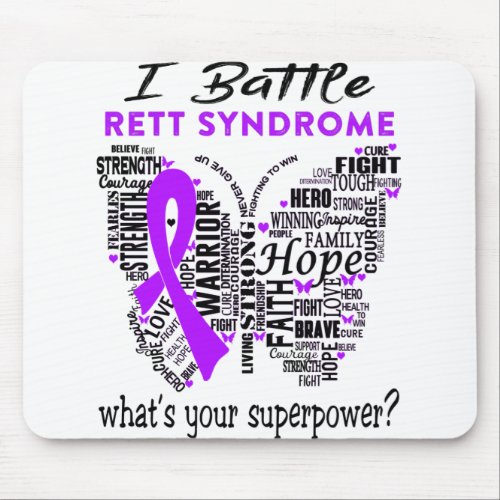 Rett Syndrome Awareness Month Ribbon Gifts Mouse Pad