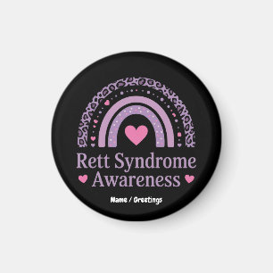 Rett Syndrome Awareness Purple Rainbow Hope Squad Magnet
