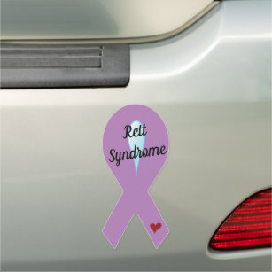 Rett Syndrome Awareness Ribbon Car Magnet