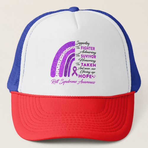 Rett Syndrome Warrior Supporting Fighter Trucker Hat