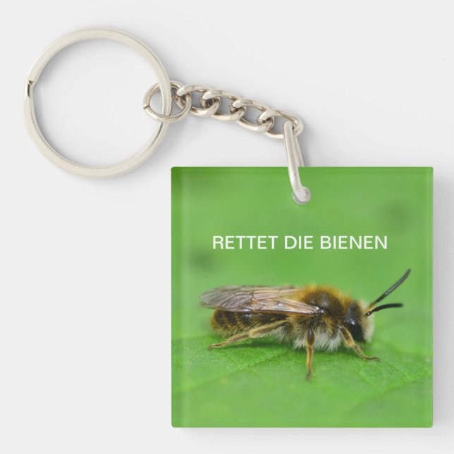 Rettet die Bienen Keychain (Front)