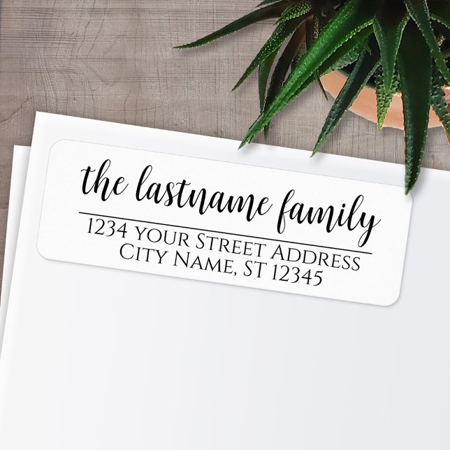 Return Address and Name - Nightstar Script Label (Personalized Return Address Labels)