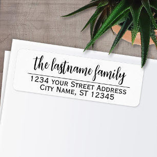 Return Address and Name - Romeo Juliet Script Label
