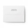 Return Address Back Flap Simple Black Text White Envelope