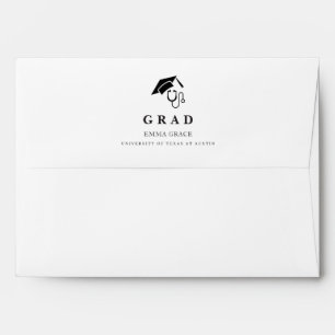 Return Address Black Script Nursing Graduation Envelope