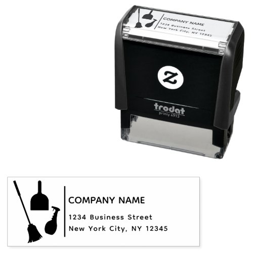 Return Address Business Cleaning Services Maid Self_inking Stamp