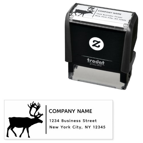 Return Address Business Deer Modern Hunter Self_inking Stamp