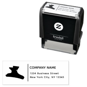 Return Address Business Hair Clip Hair Salon Self-inking Stamp