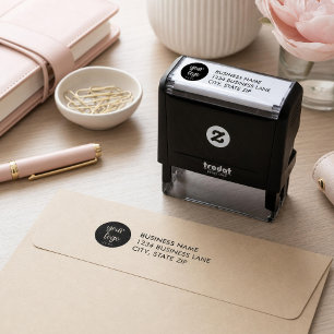 Return Address Business Logo Stamps