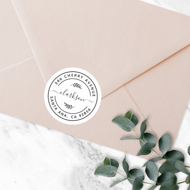 Return Address Classic Round Sticker (Creator Uploaded)