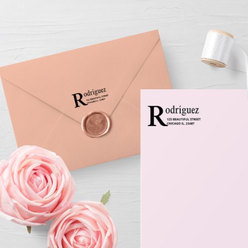 Return Address Clean Simple Minimal Contact Rubber Stamp
