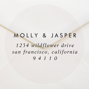Return Address Clear Label Mail Sticker Roll