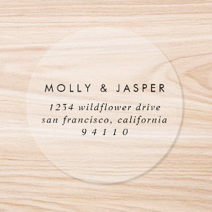 Return Address Clear Label Mail Sticker Roll