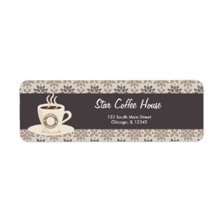 Return Address Coffee House Label
