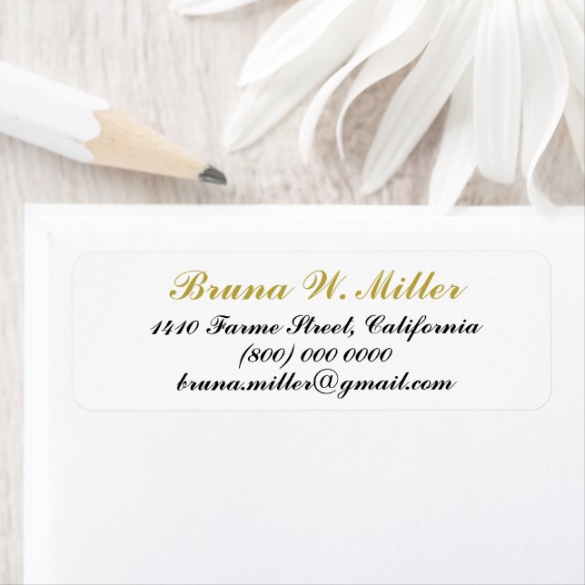 Return Address Commercial Font Script Calligraphy Label (Insitu)
