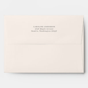 Return Address Cream Chartreuse Lined Personalized Envelope