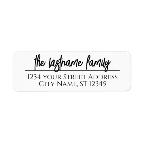 Return Address Custom Name _ Lucky Fashion Script Label