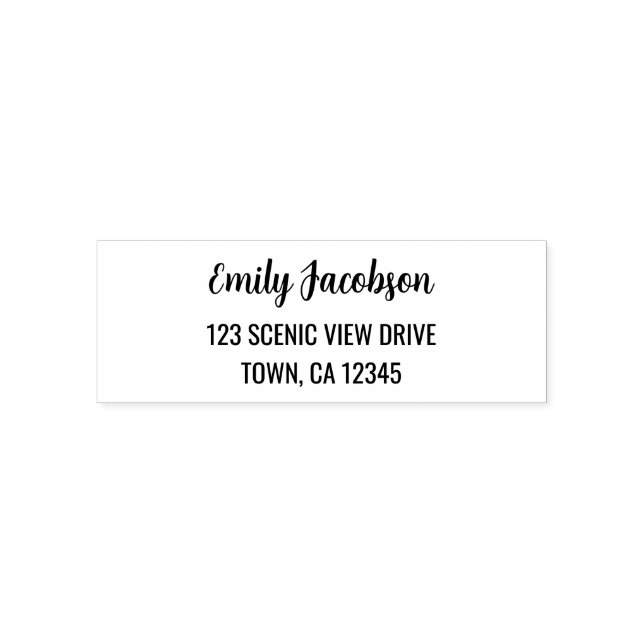 Return Address | Elegant Modern Calligraphy Script Self-inking Stamp (Design)