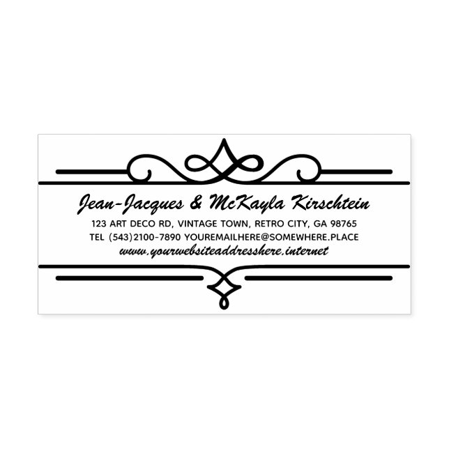 Return Address Elegant Wedding Anniversary Formal Self-inking Stamp (Design)