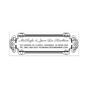Return Address Elegant Wedding Anniversary Rococo Self-inking Stamp