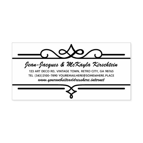 Return Address Elegant Wedding Anniversary Website Rubber Stamp