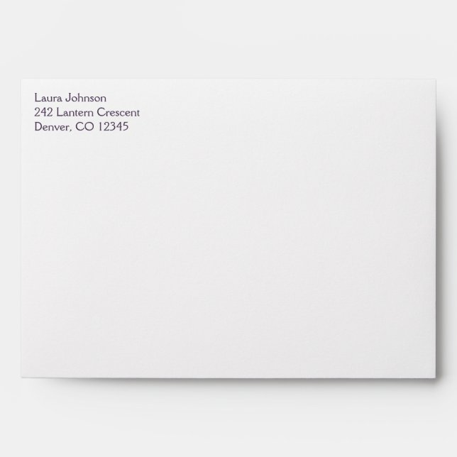 Return Address Envelope for 5"x7" Products (Front)