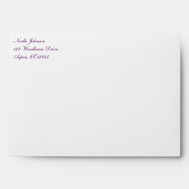 Return Address Envelope for 5"x7" Products (Front)