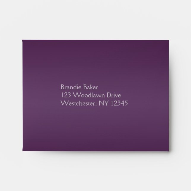 Return Address Envelope for Reply Cards (Front)