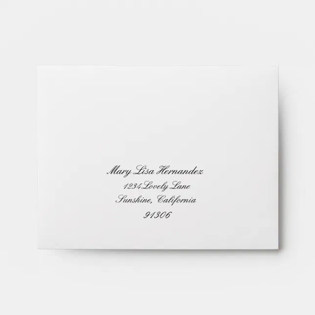 Return Address Envelope for RSVP | Zazzle