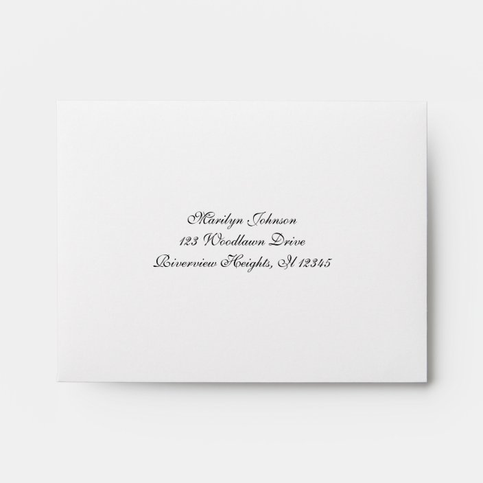 Return Address Envelope For Rsvp Card Zazzle Com